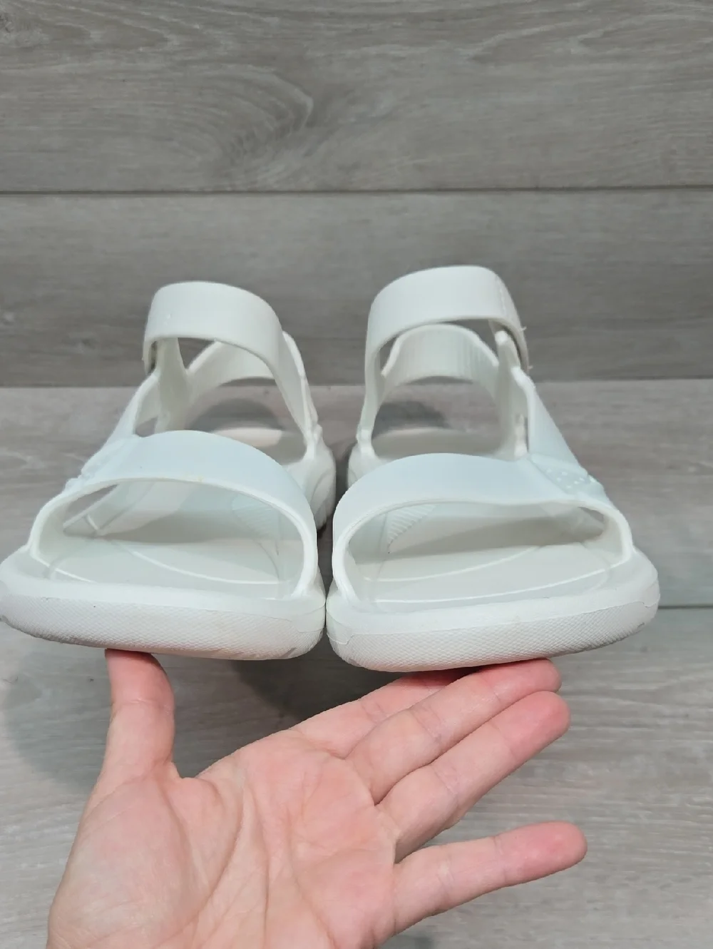 Teva White Women's Sport Sandals with Adjustable Straps Rubber Sz 11